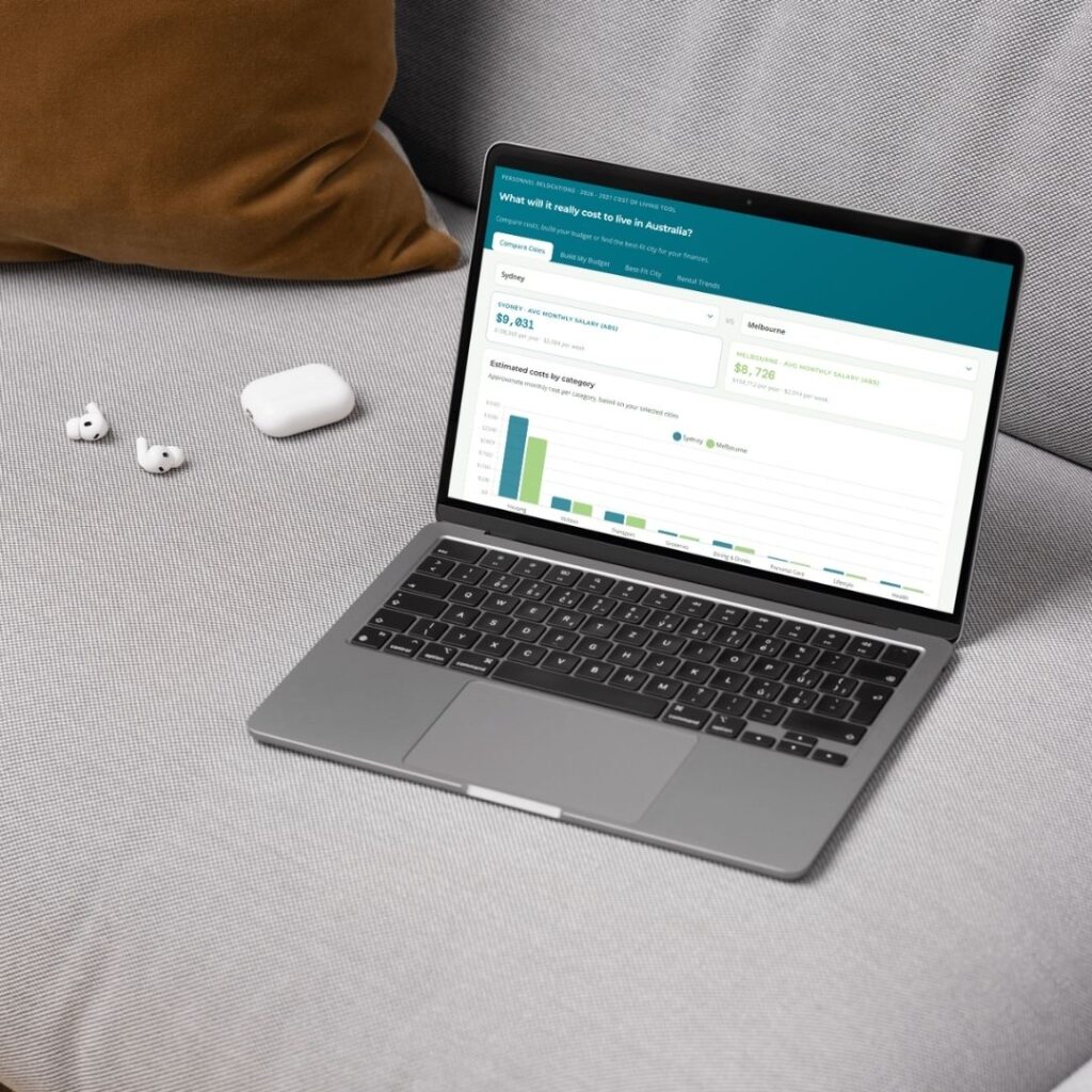 Interactive Cost of Living Calculator Screenshot